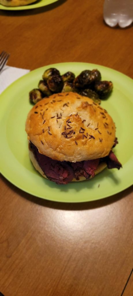 Homemade beef on weck! Technically last nights dinner