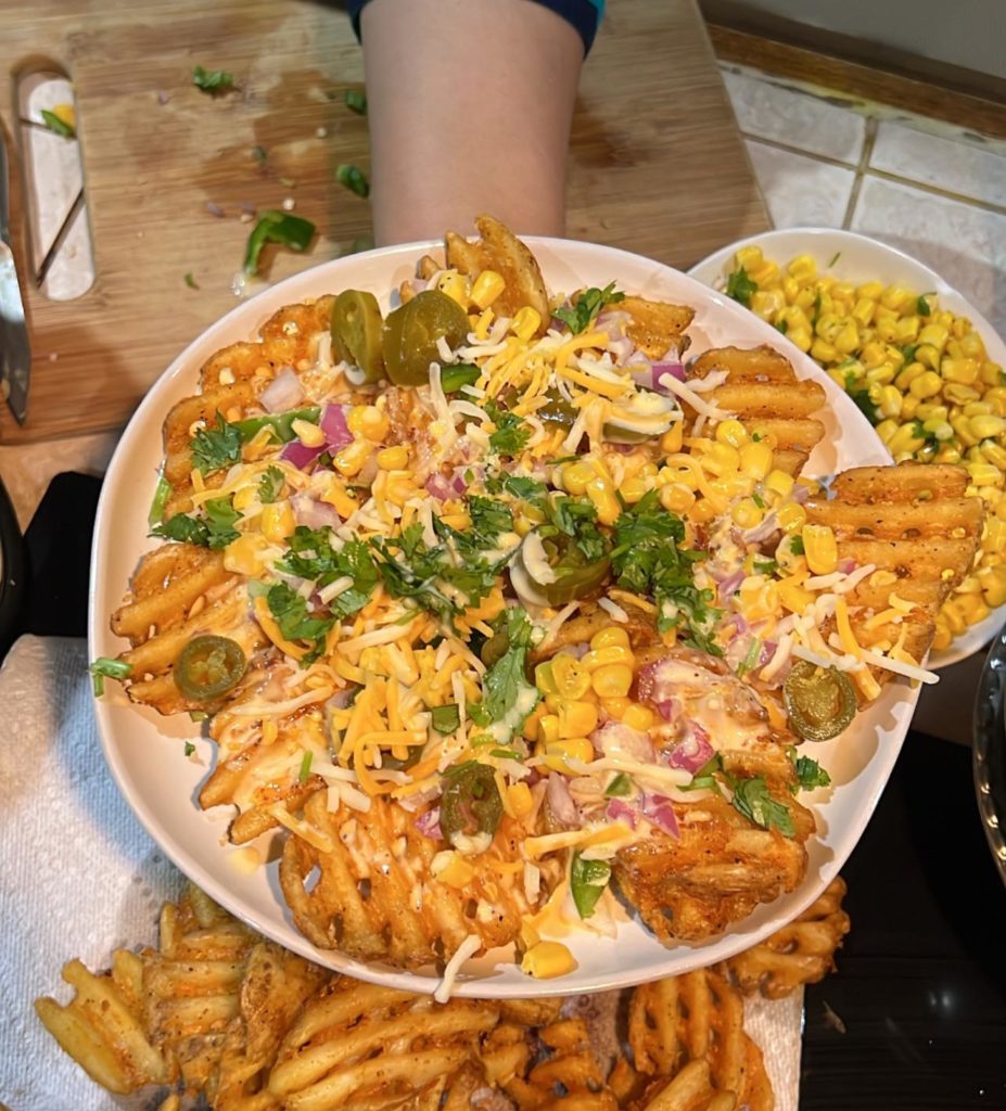 Amazing, quick and tasty loaded Queso fries video on my page. Follow on Instagram @foodie_busymom for full video. It’s approved by everyone in my family. Loved by adults and kids.