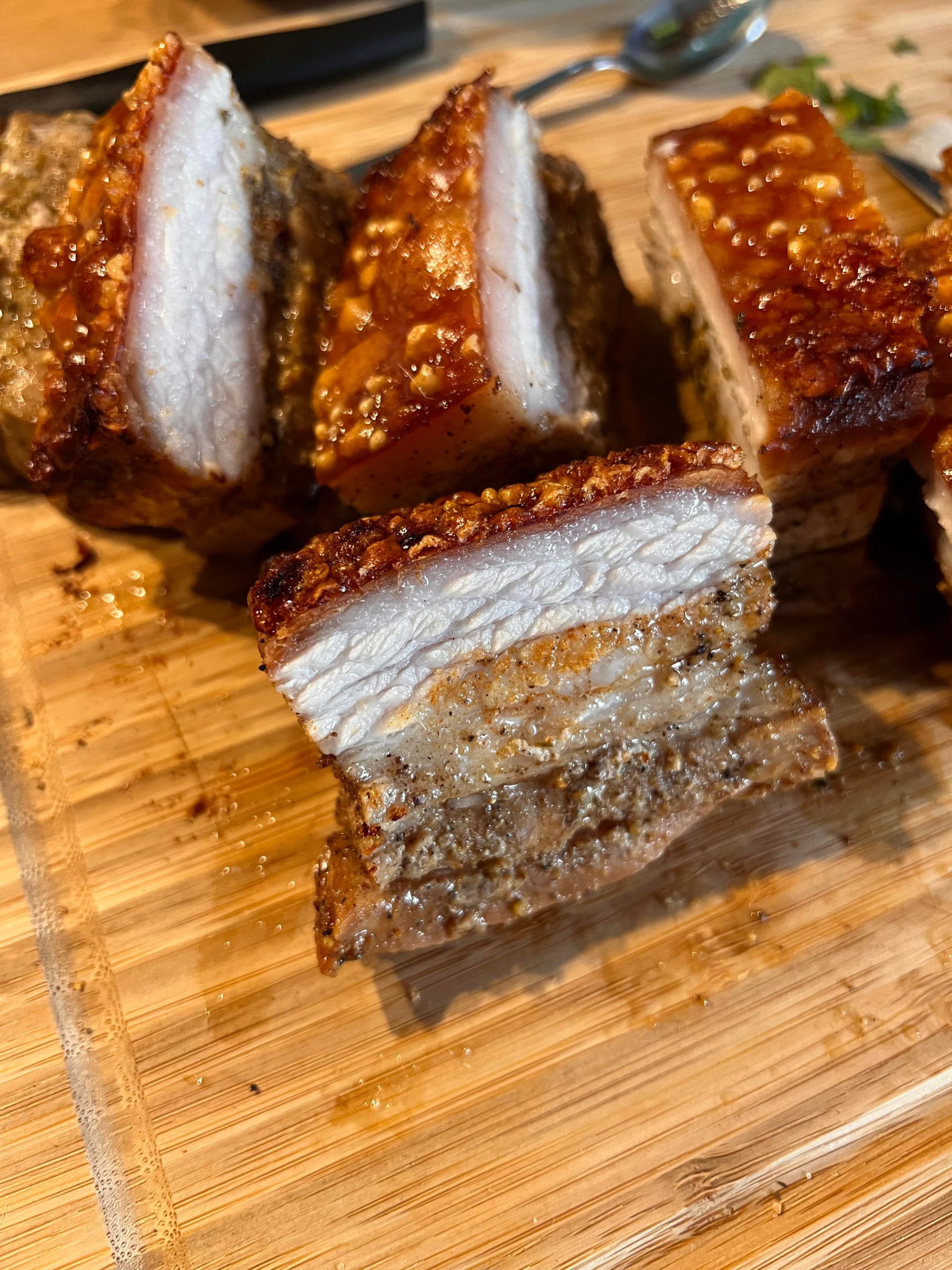 First try on crispy pork belly Dining and Cooking