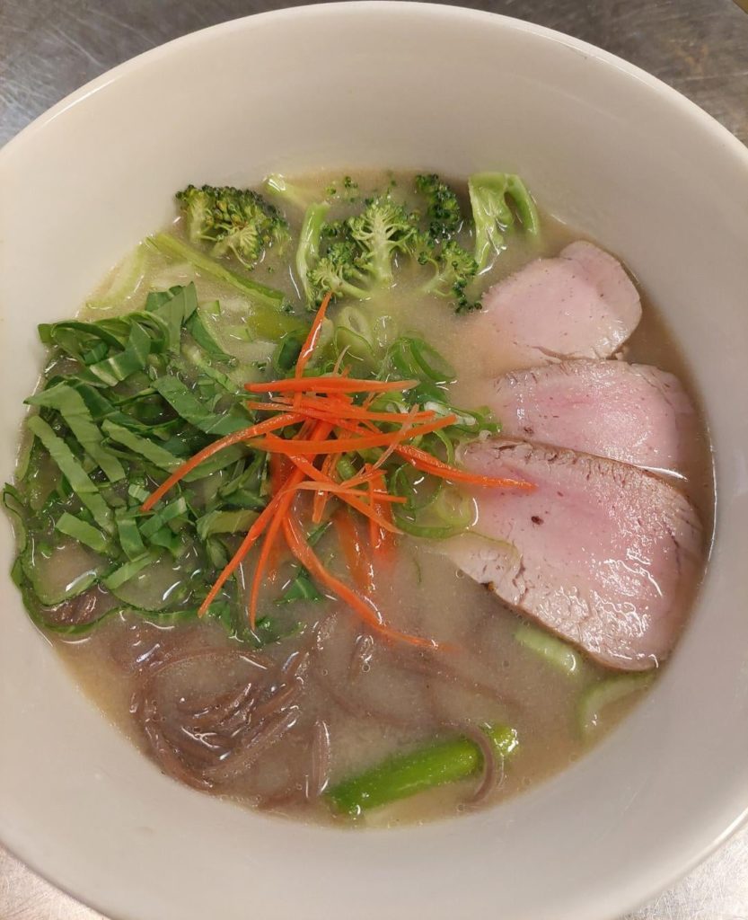 Miso ramen with pork tenderloin.