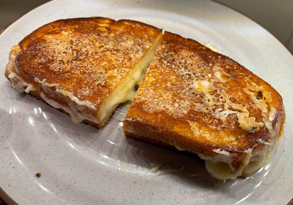 Extra Sharp Cheddar + Havarti + Parmigiano Sourdough Grilled Cheese