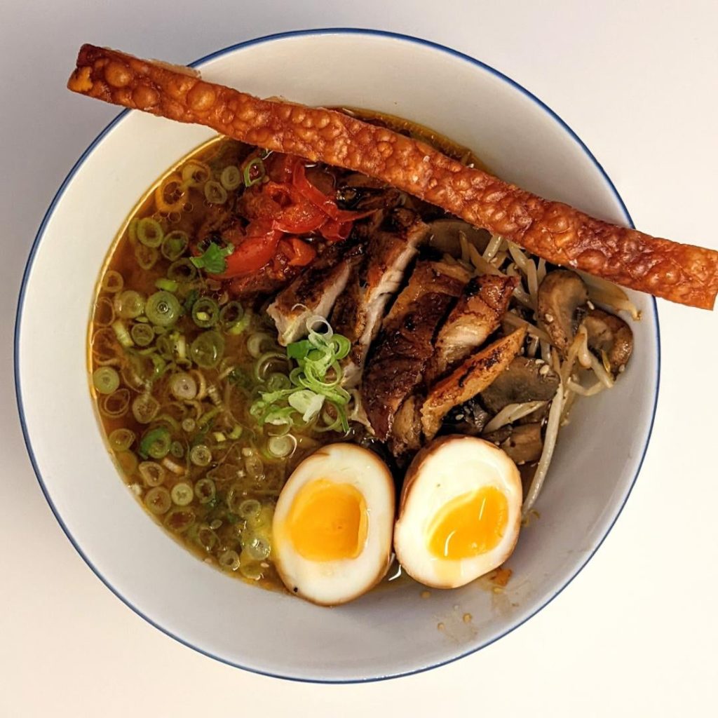 [Homemade] Ramen dinner. Beef and miso broth.