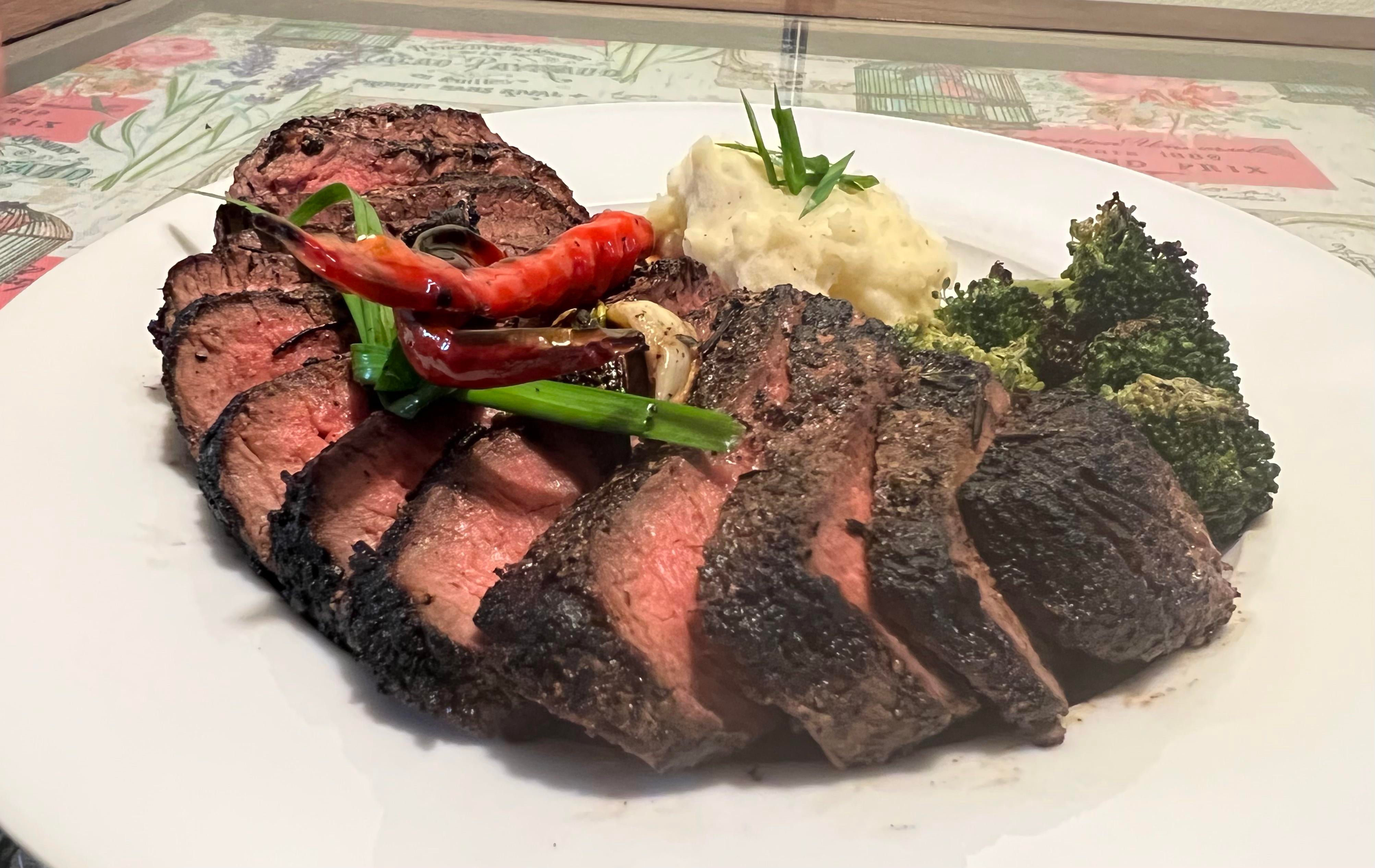 Costco Top Sirloin. Trying to get used to cooking on an electric stove