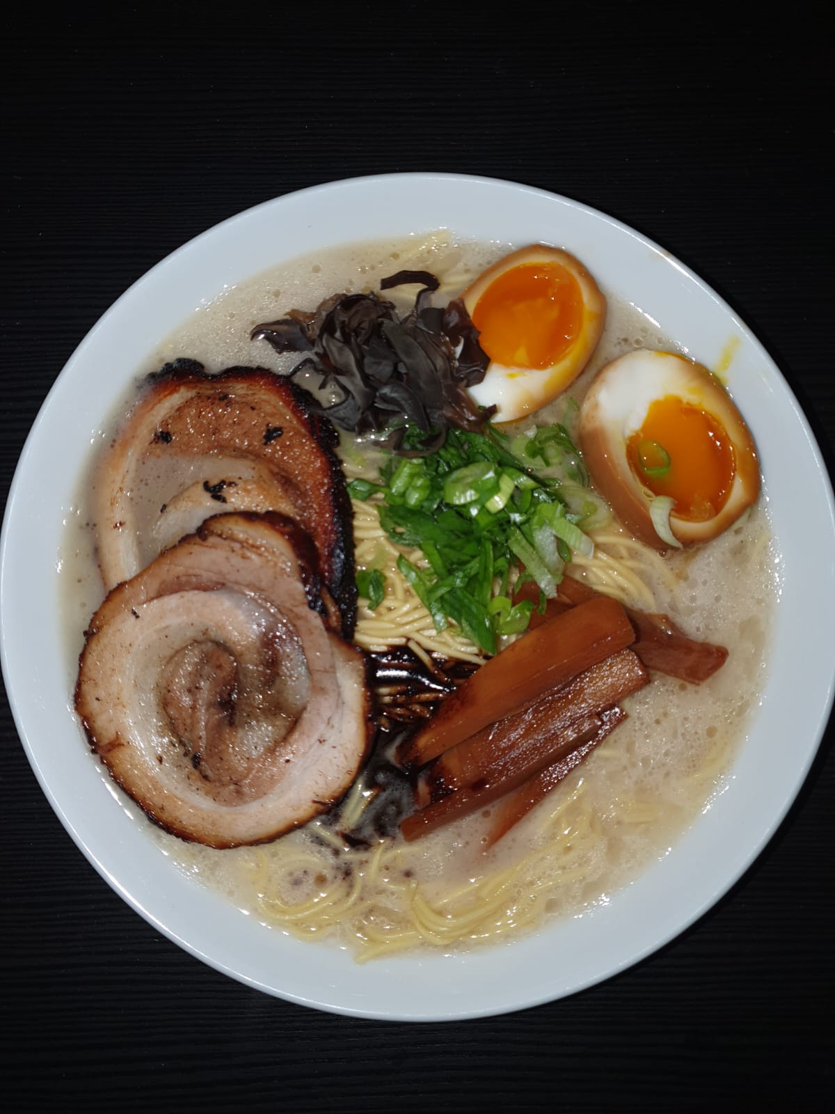Tonkotsu with black garlic oil Dining and Cooking