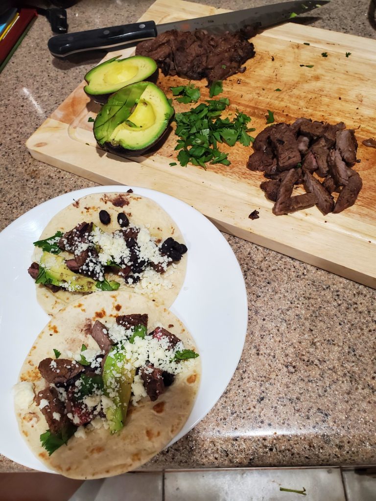 I made steak street tacos