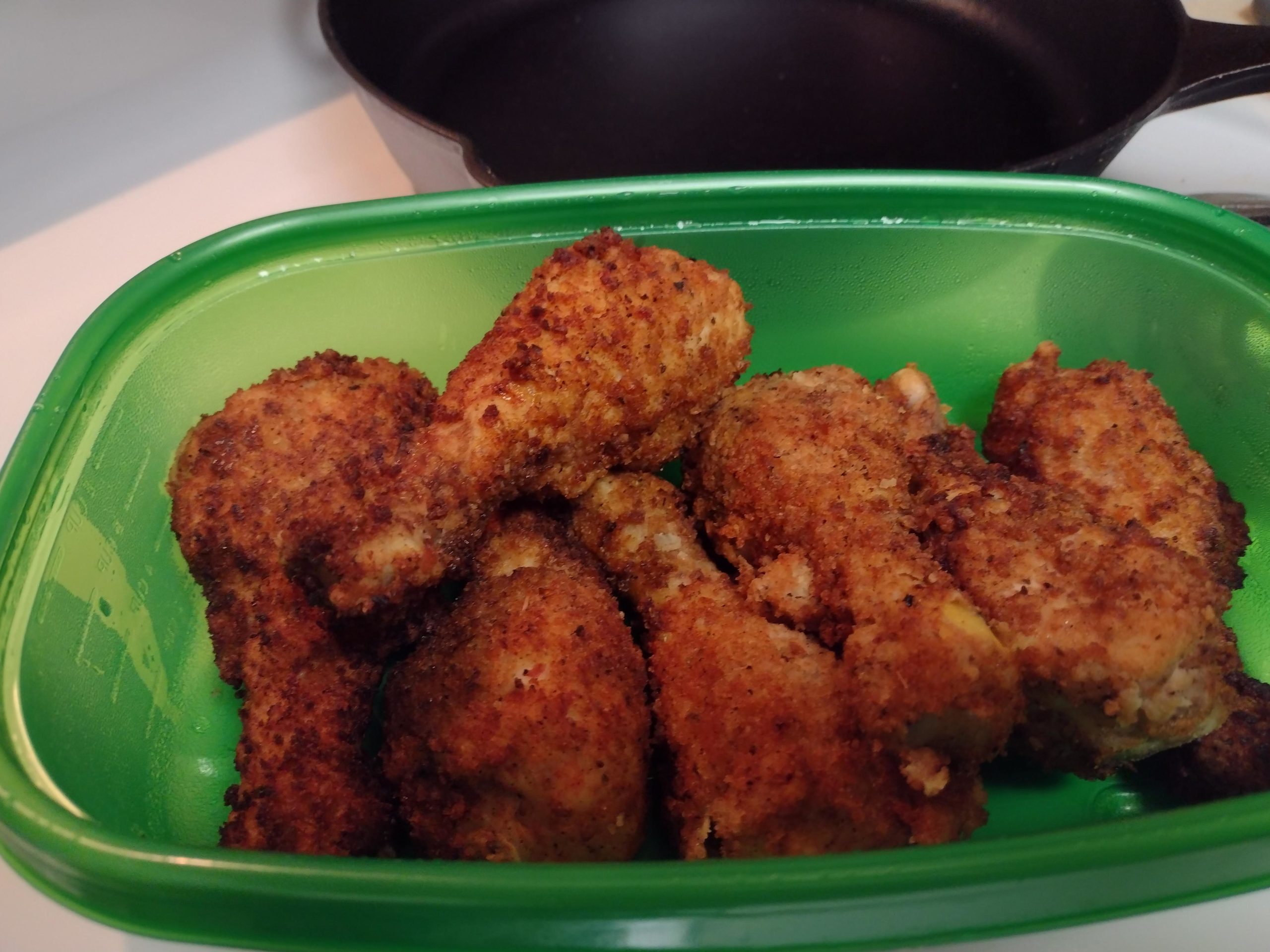 Sous vide at 148 for 2 hrs, breaded and finished in cast iron. Dining