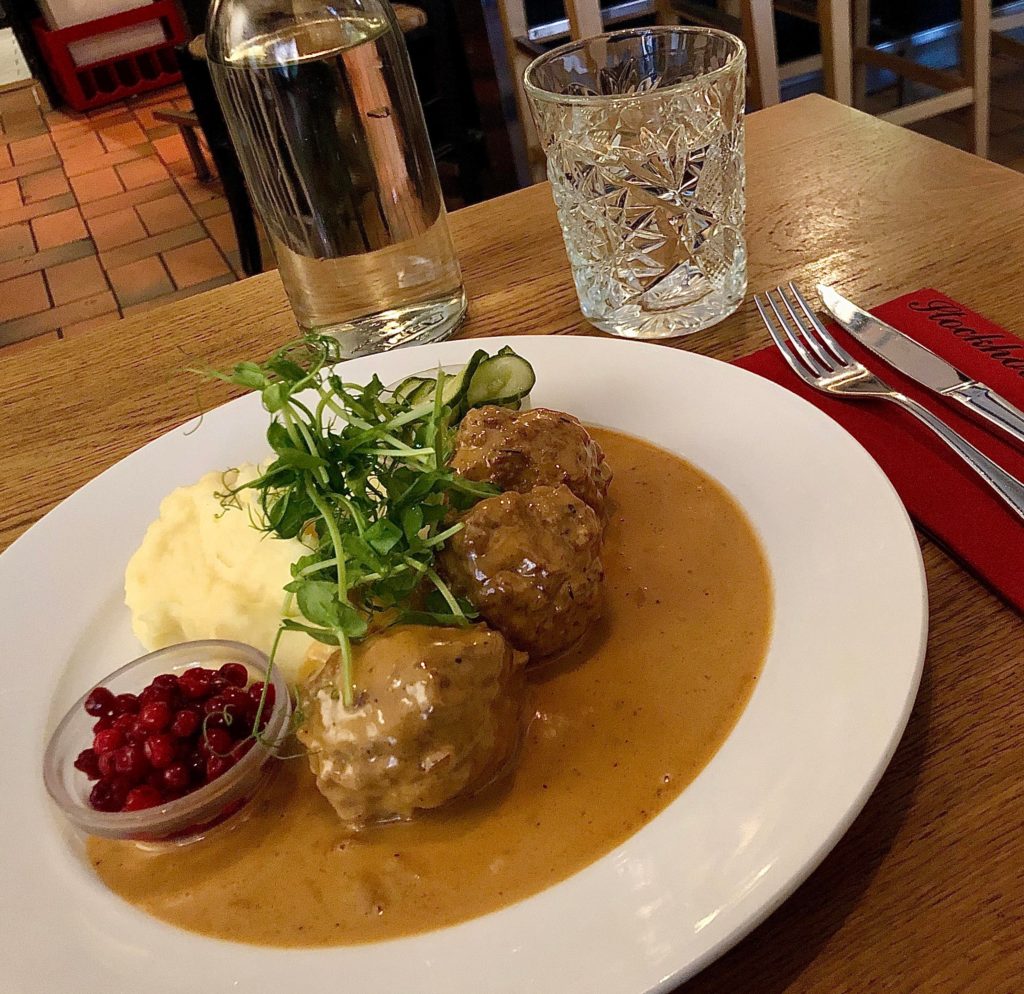 Swedish meatballs in Sweden. (Almost as good as my local IKEA, jk.)