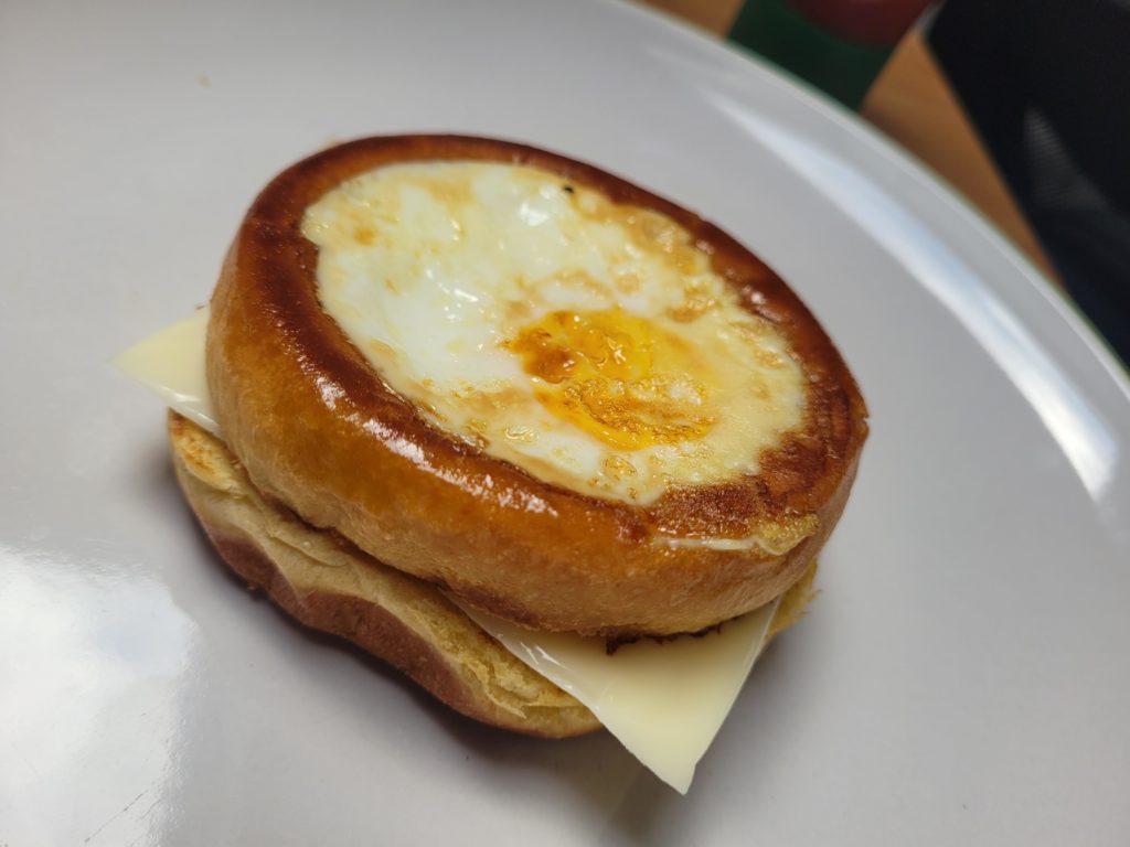 [I made] Toasted Brioche with Egg and Cheese