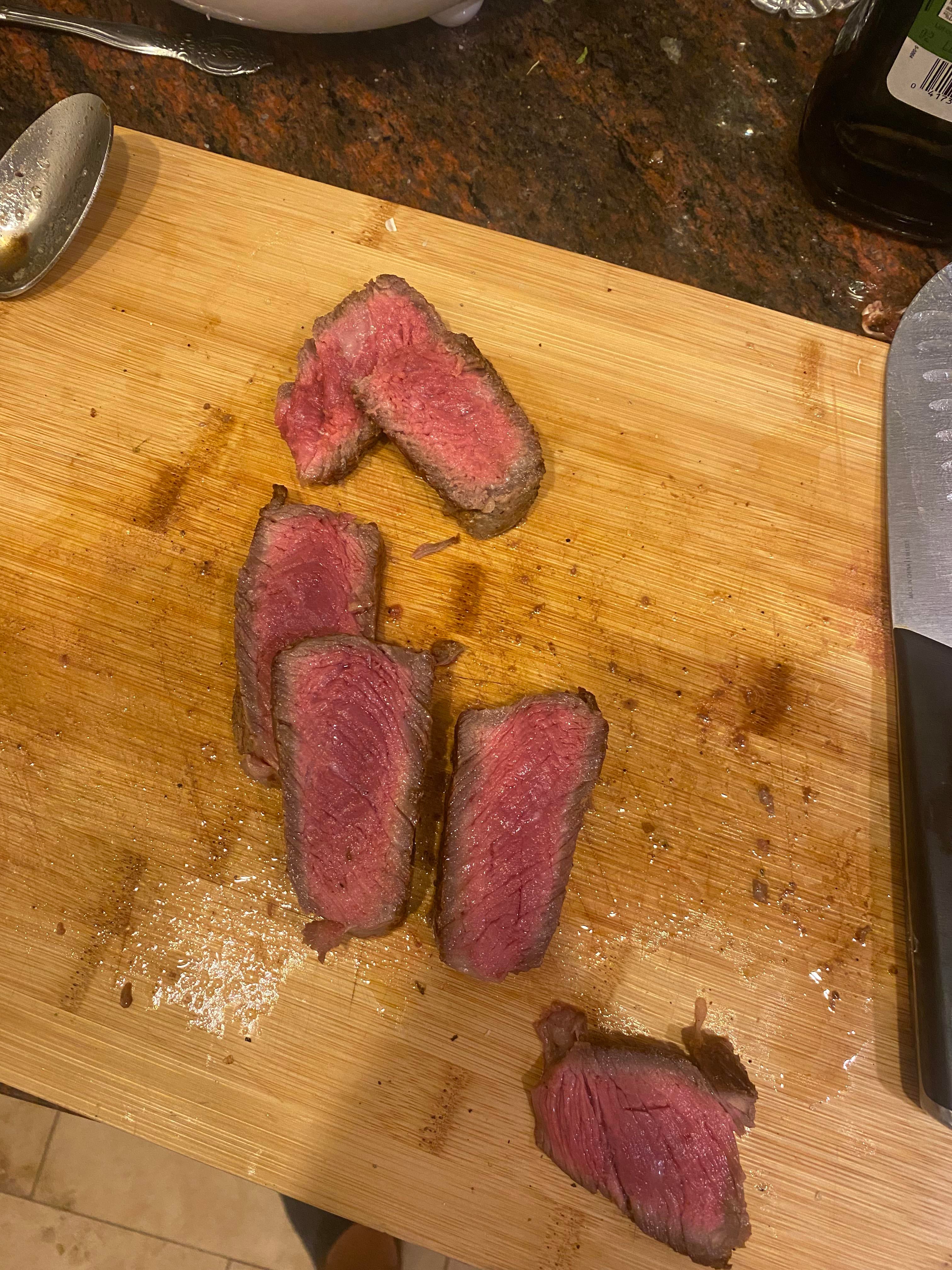 First time cooking thicker steak Dining and Cooking