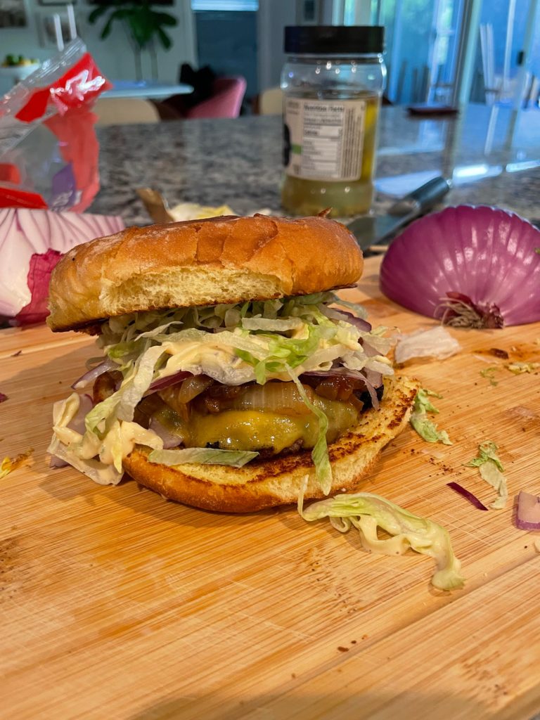 Good ol smash burger, always hits the spot.