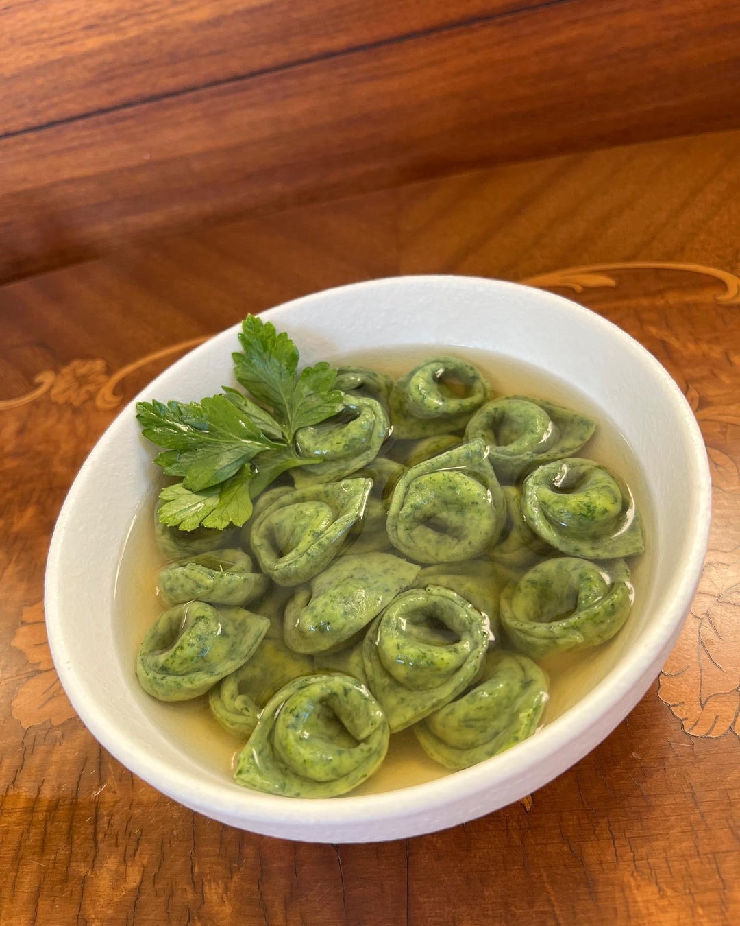 Spinach-Ricotta Tortellini in Brodo. - Dining and Cooking