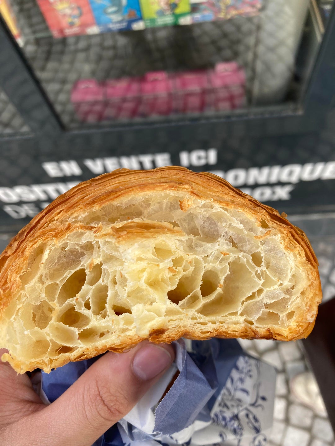 Today, I ate a croissant from the oldest patisserie in Paris. Dining