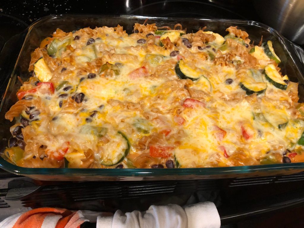 Veggie Enchilada Pasta Casserole