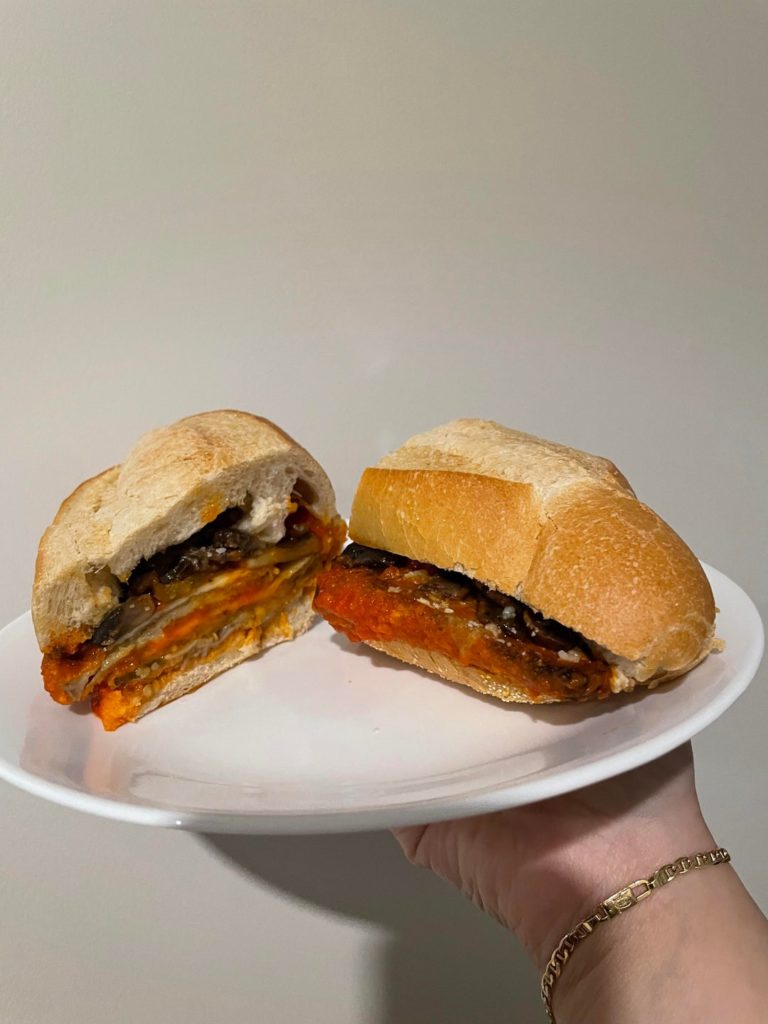 Eggplant Parmesan Sandwich