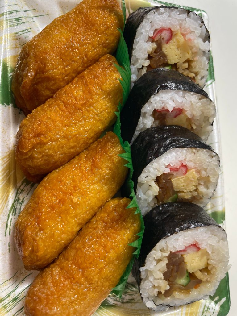 Donki's Inari sushi w/ maki sushi for lunch today