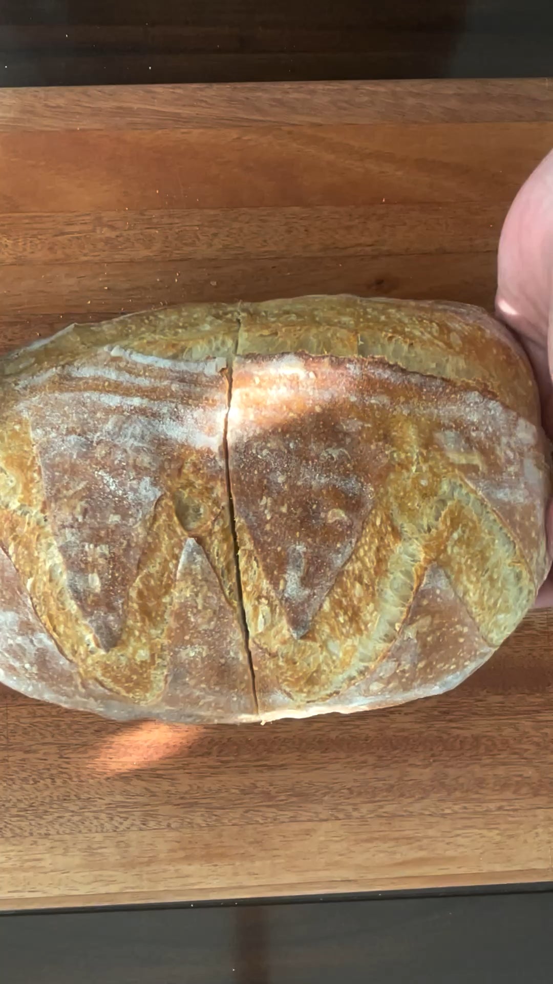 Made some sourdough, condensed the whole process to a 1 minute video