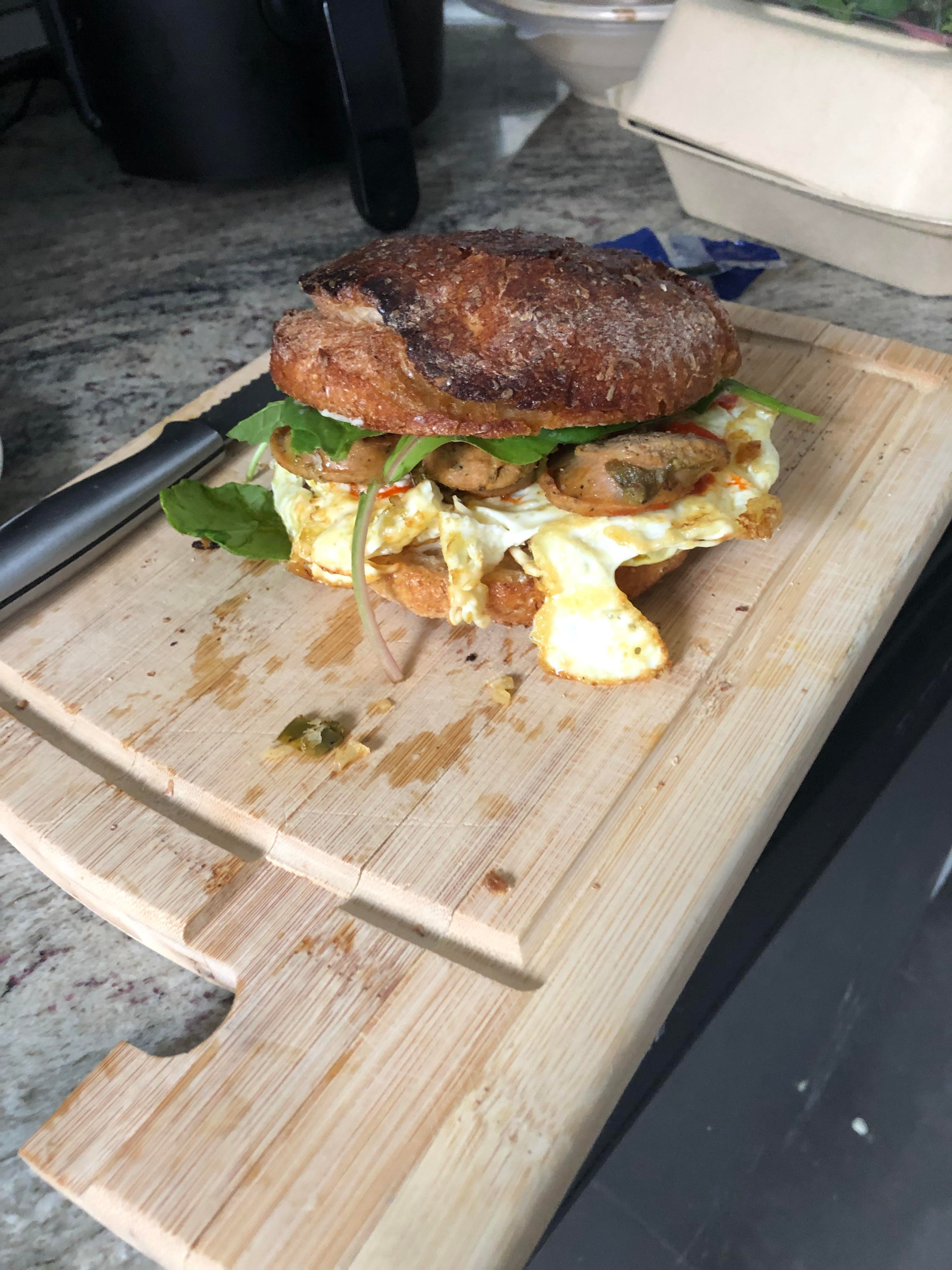 Egg and sausage. - Dining and Cooking