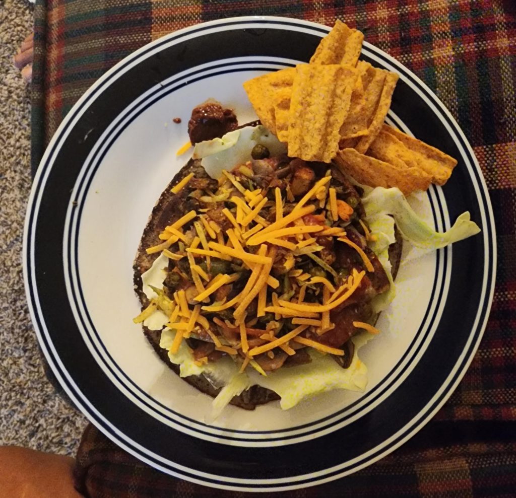 Quinoa-lentil black bean taco