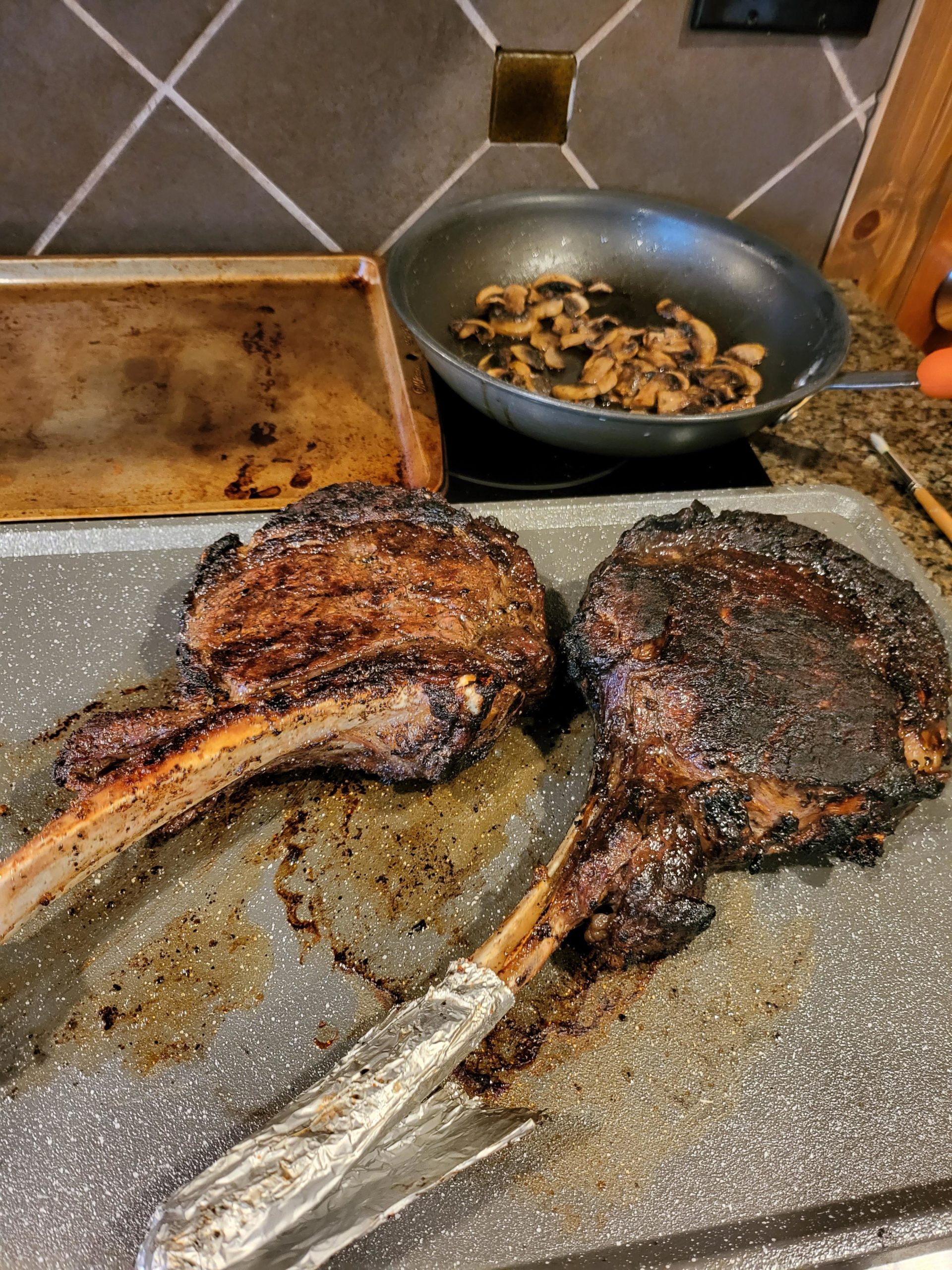 Costco Tomahawks, my first time. Dining and Cooking