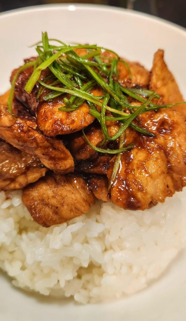 Japanese style ginger pork. (Shogayaki)