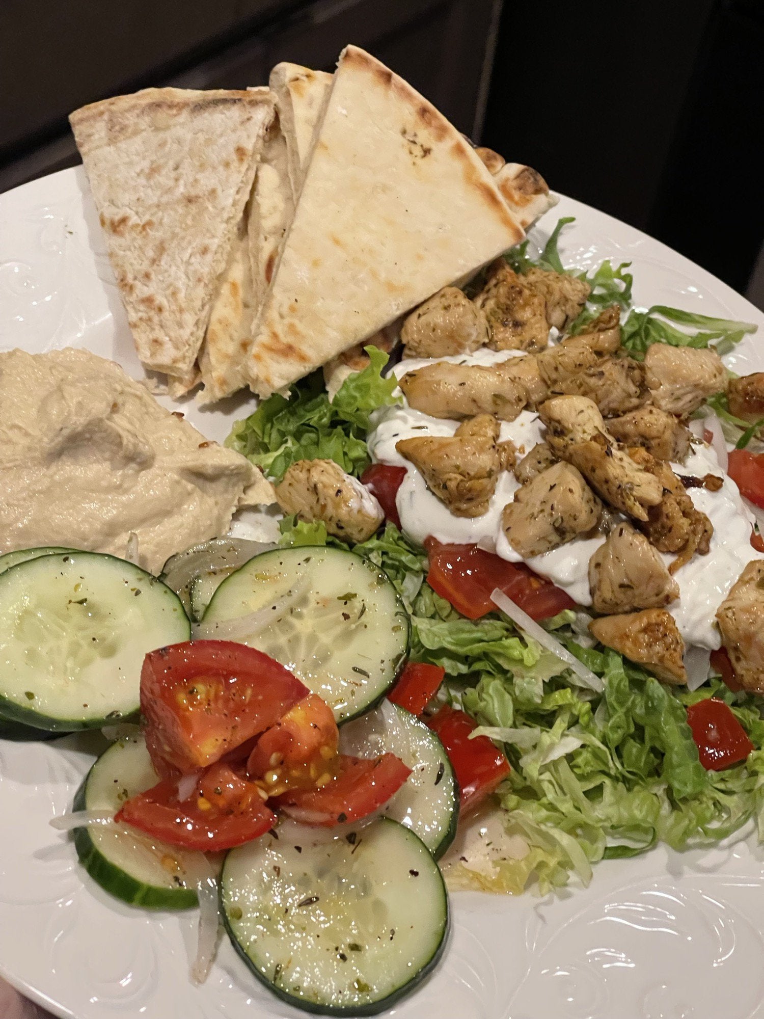Chicken Gyro Platter Dining and Cooking