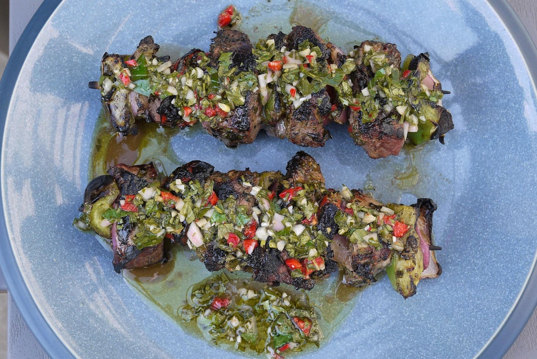Chimichurri beef kabobs Dining and Cooking