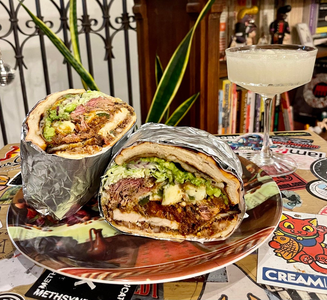 [Homemade] the Blasphemy Torta (chile rellano, chicken milanese, smoked