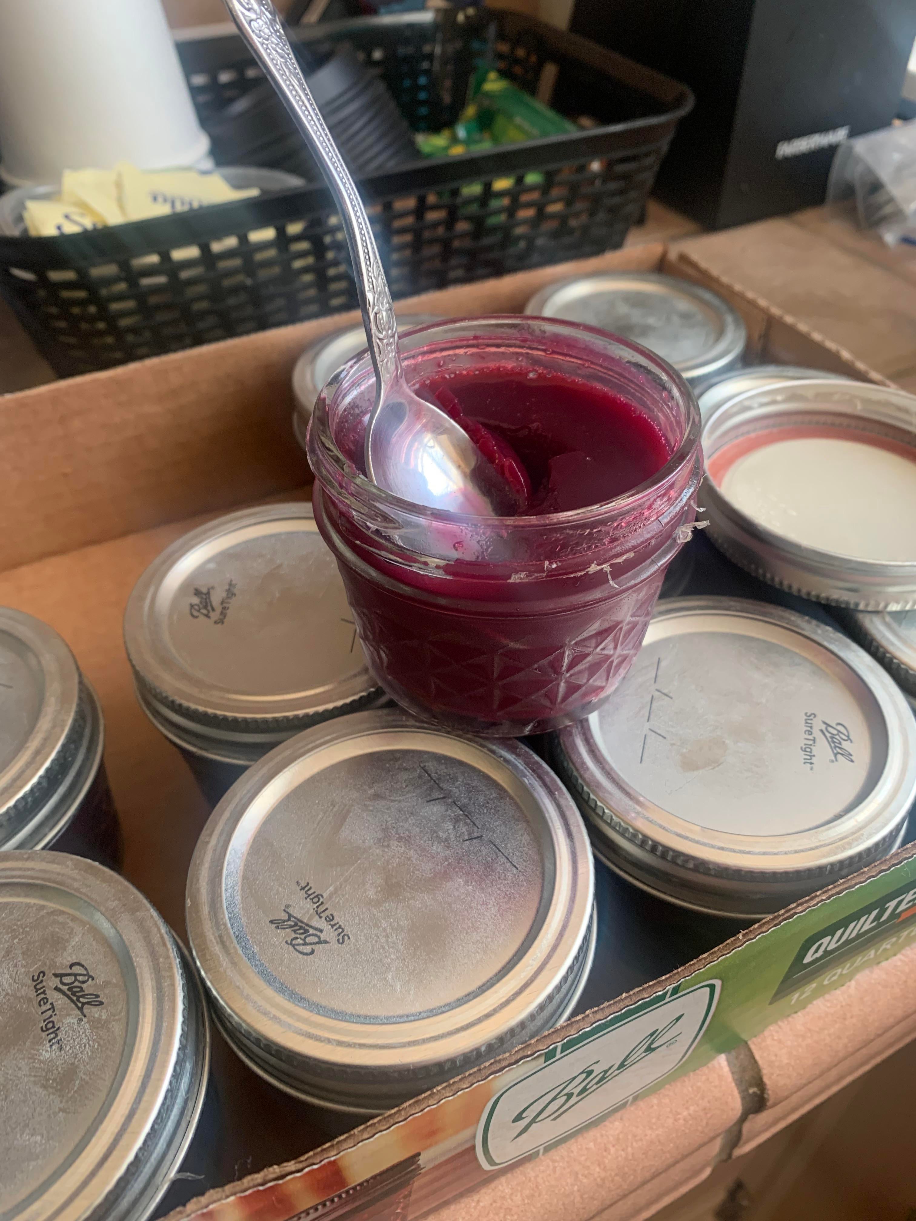 First time making and canning home made sugar free grape jelly from home grown grapes. A lot of