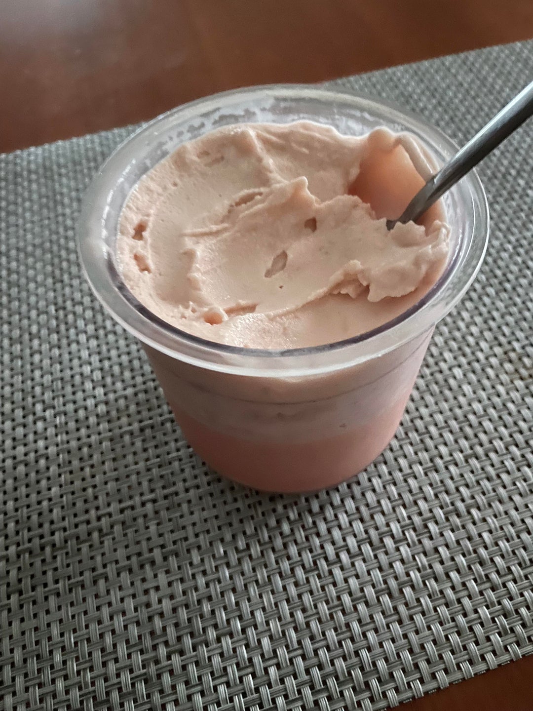 Strawberry ice cream made with Ninja Creami. 189 Calories for the whole