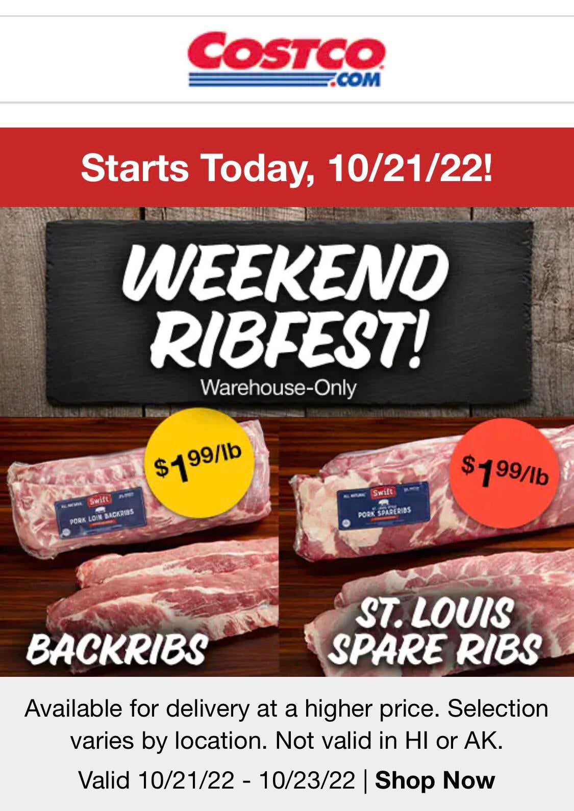 Rib Sale at Costco Dining and Cooking
