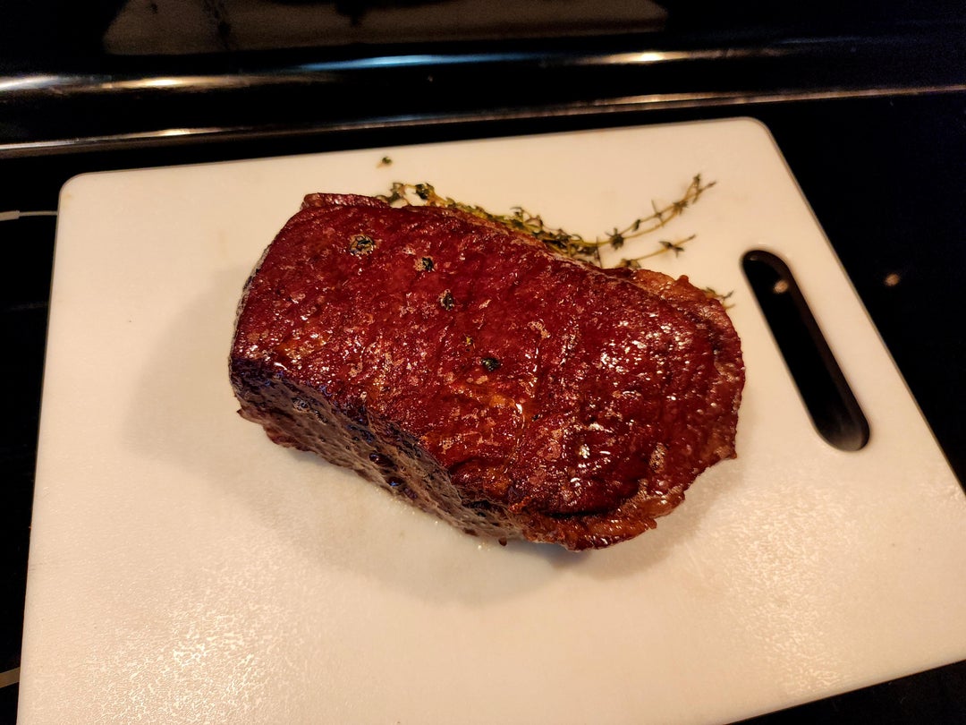 Reverse seared a "Denver" steak Dining and Cooking
