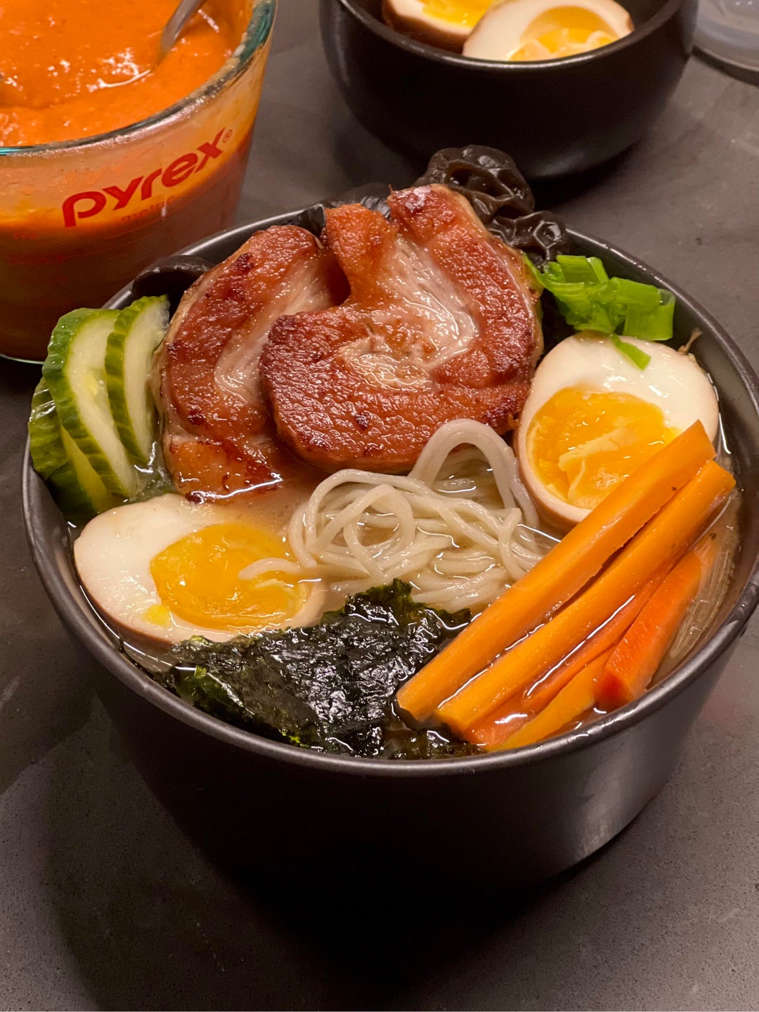 24 hours ago I started prepping tonkotsu ramen for the first time ever