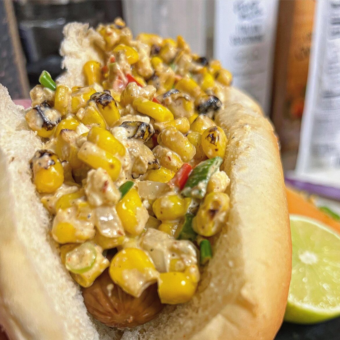 Made elote veggie dogs for dinner and they were so good. Elote recipe (not complicated) in comments