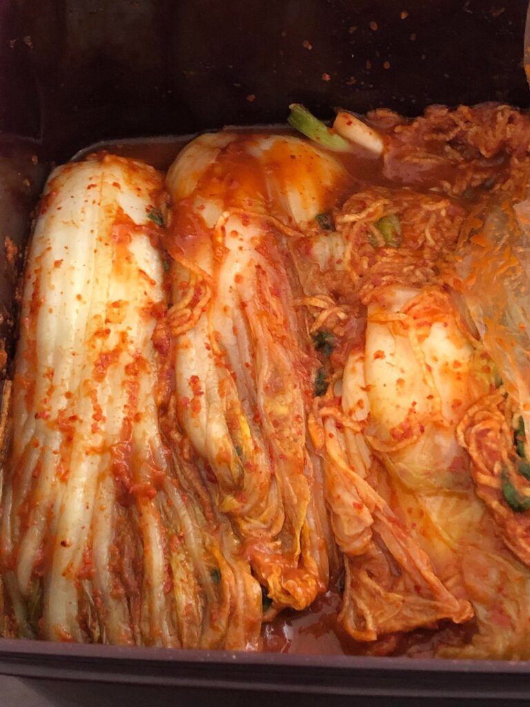 I made 10 lbs (4.5 kg) of kimchi this week. 삼겹살 was the first order of business once it hit early fermentation. :)