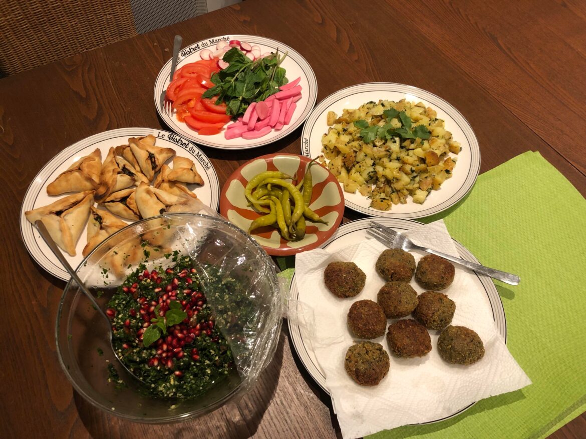 Lebanese dinner I made for some guests last weekend
