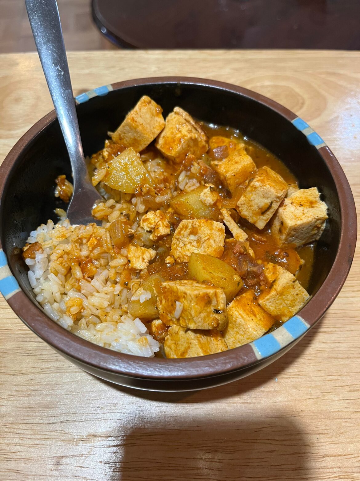 Simple dinner Tofu Guisado (Puerto Rican stew)