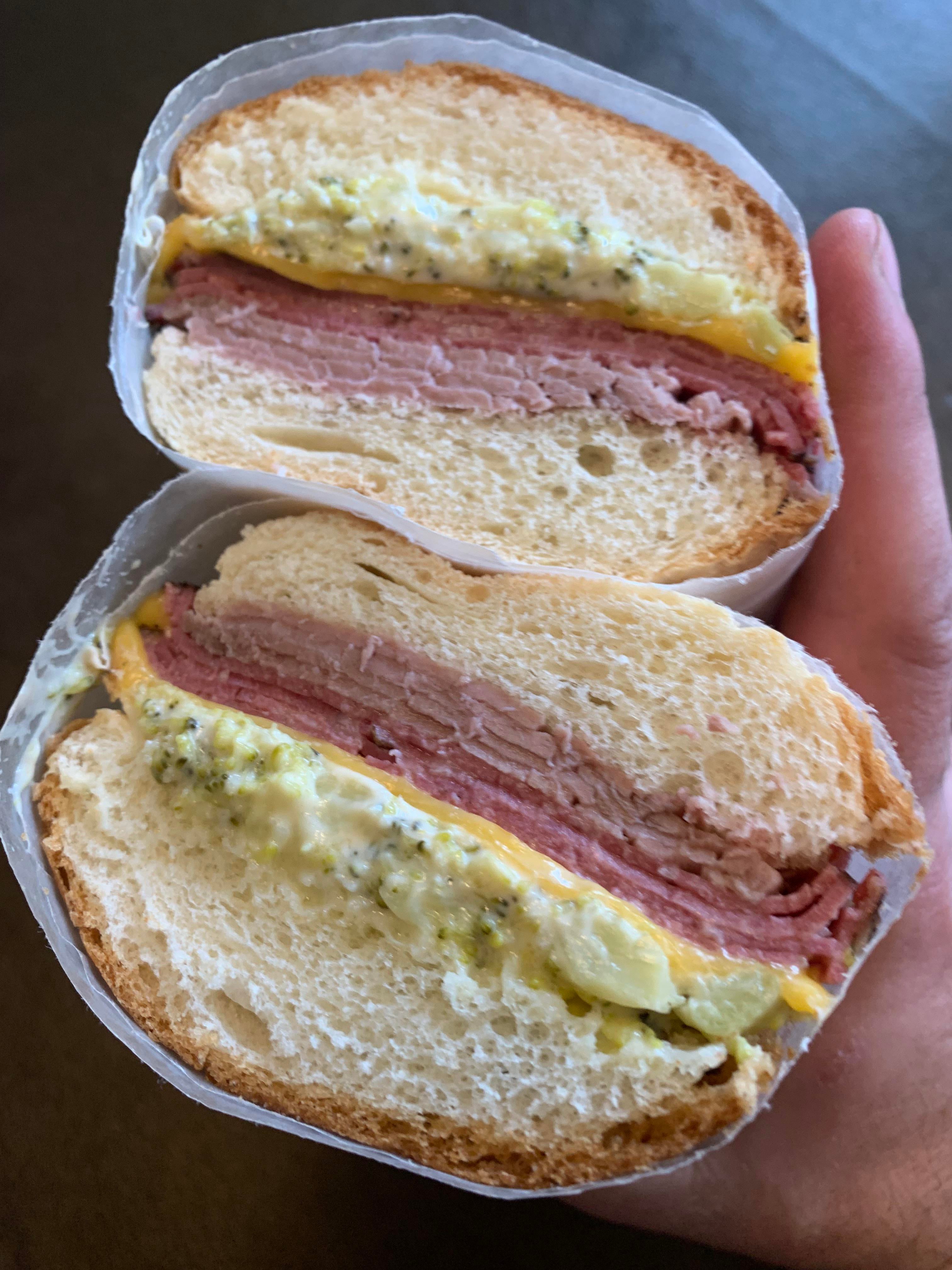Pastrami, Roast Beef, Broccoli & White Cheddar, American, Horseradish
