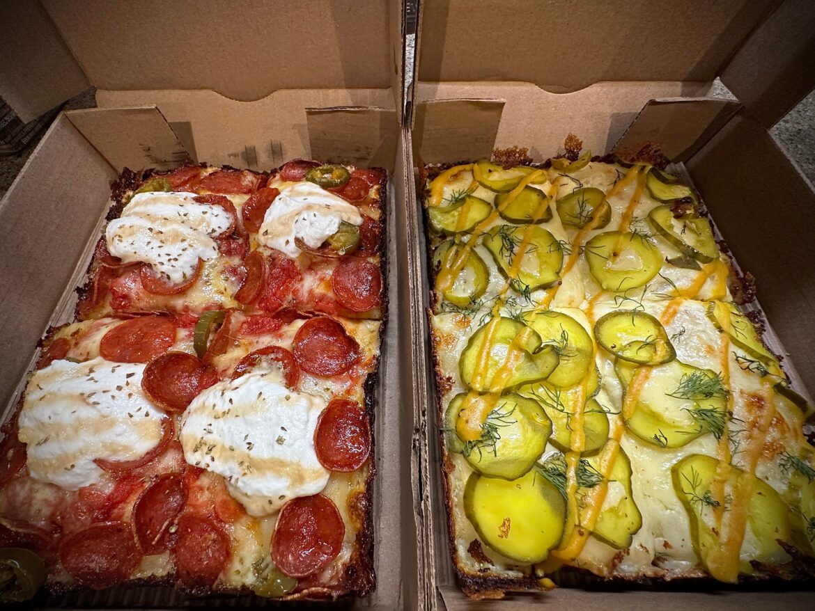Thick crust sourdough pies from Slowhand Pizza in Toronto