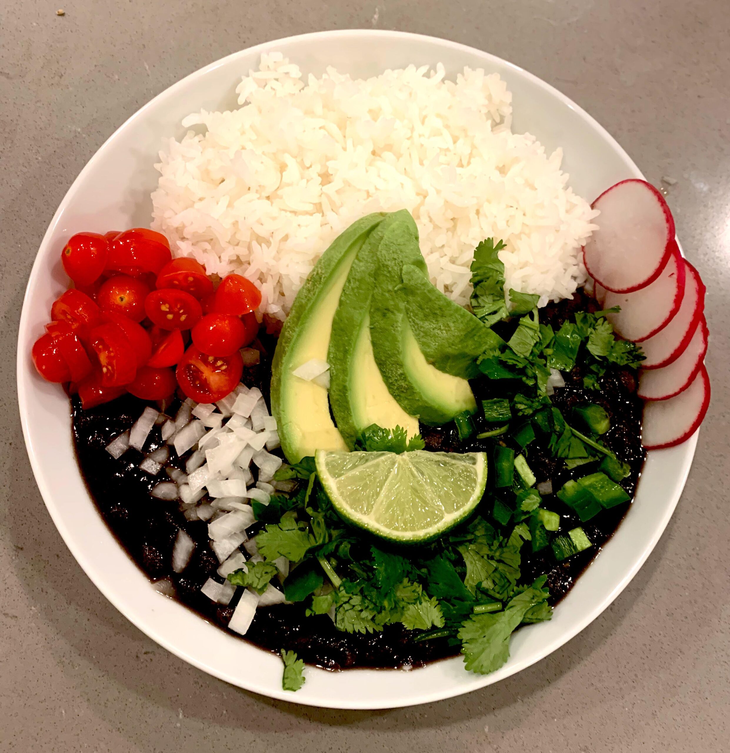 Black beans White rice Dining and Cooking