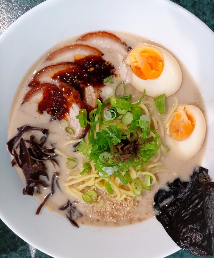 homemade ichiran ramen (overcooked egg :c)