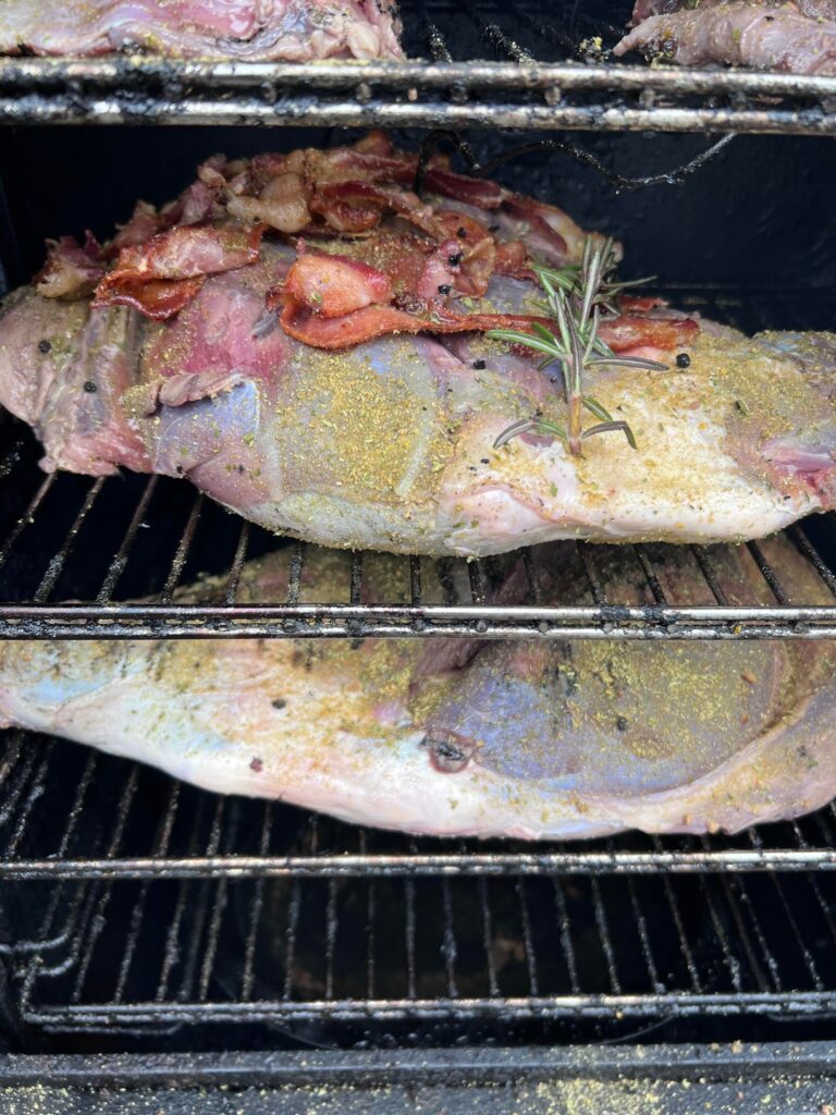 [Homemade]Smoked venison hind quarters