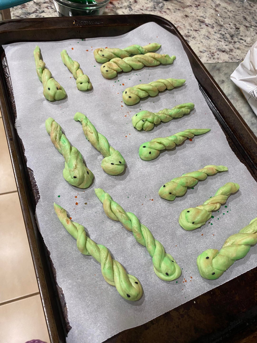 Breadstick Snakes! Dining and Cooking