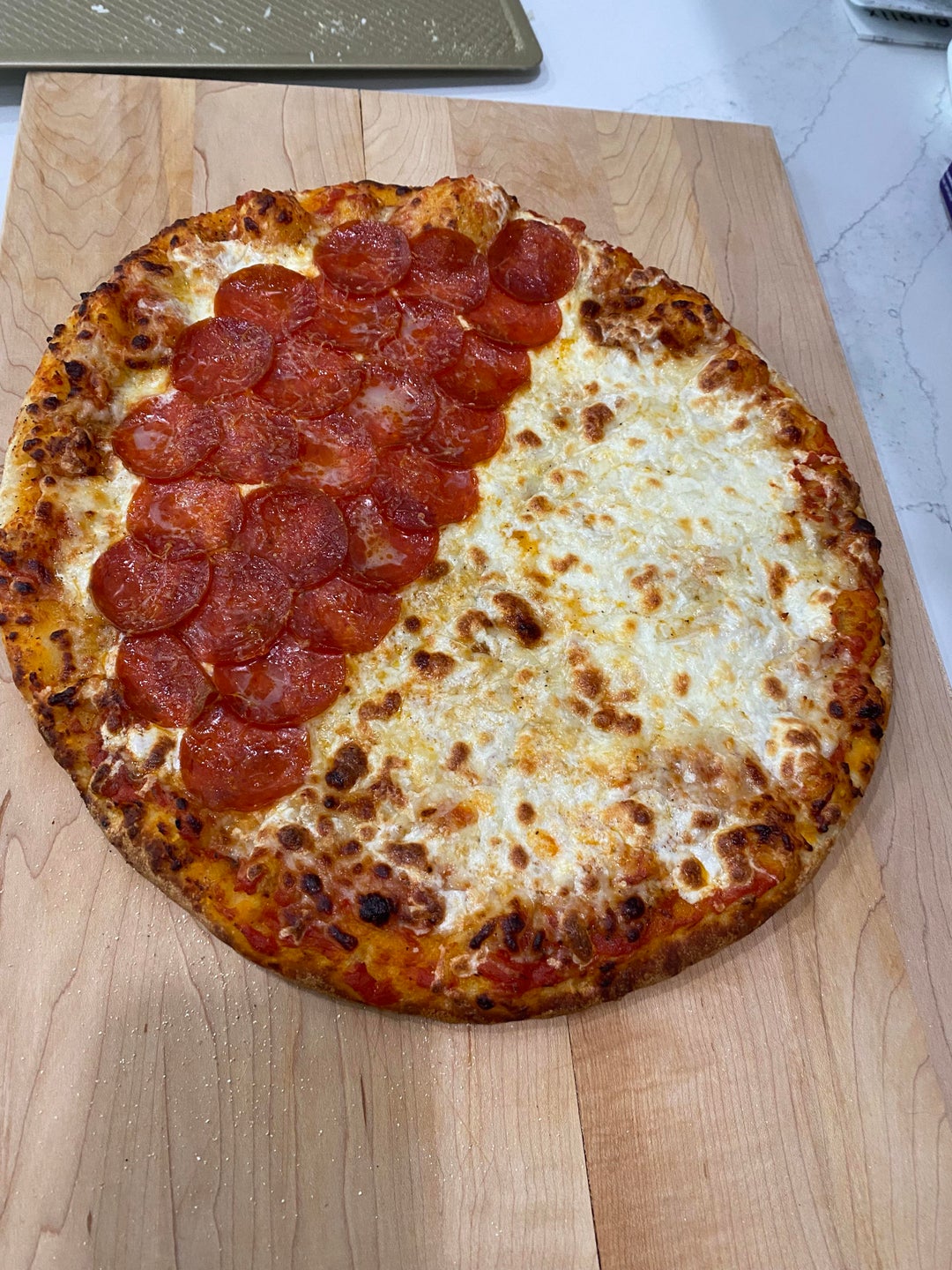 Wife likes pepperoni, kids like cheese. I like steak but oh well