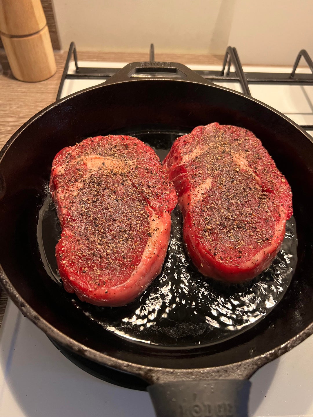Ribeyes all done with cast iron. Dining and Cooking