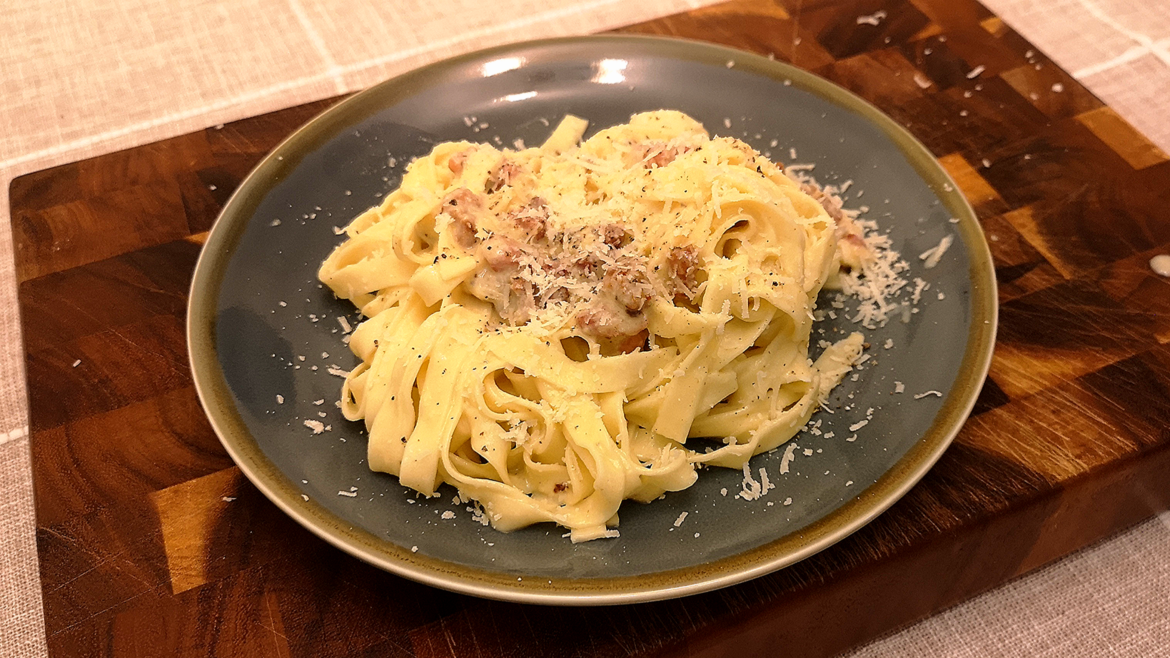 Traditional Carbonara Recipe - with homemade pasta
