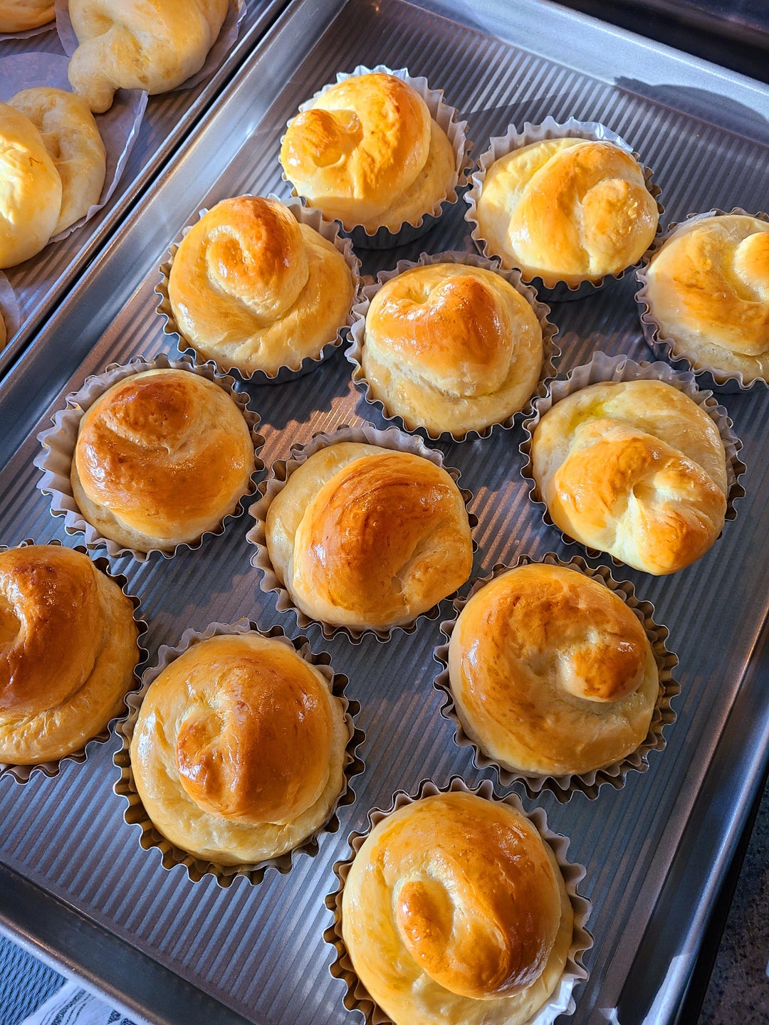 Brioche rolls for ensaymada! (brioche bread topped buttercream and