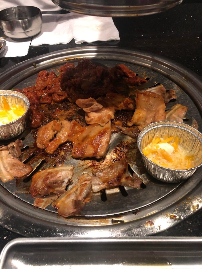 My Korean BBQ in Phoenix, AZ came with cheese to dip meats.