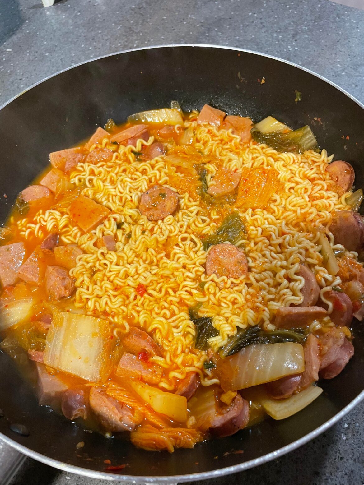 Budae jjigae that I often make in college