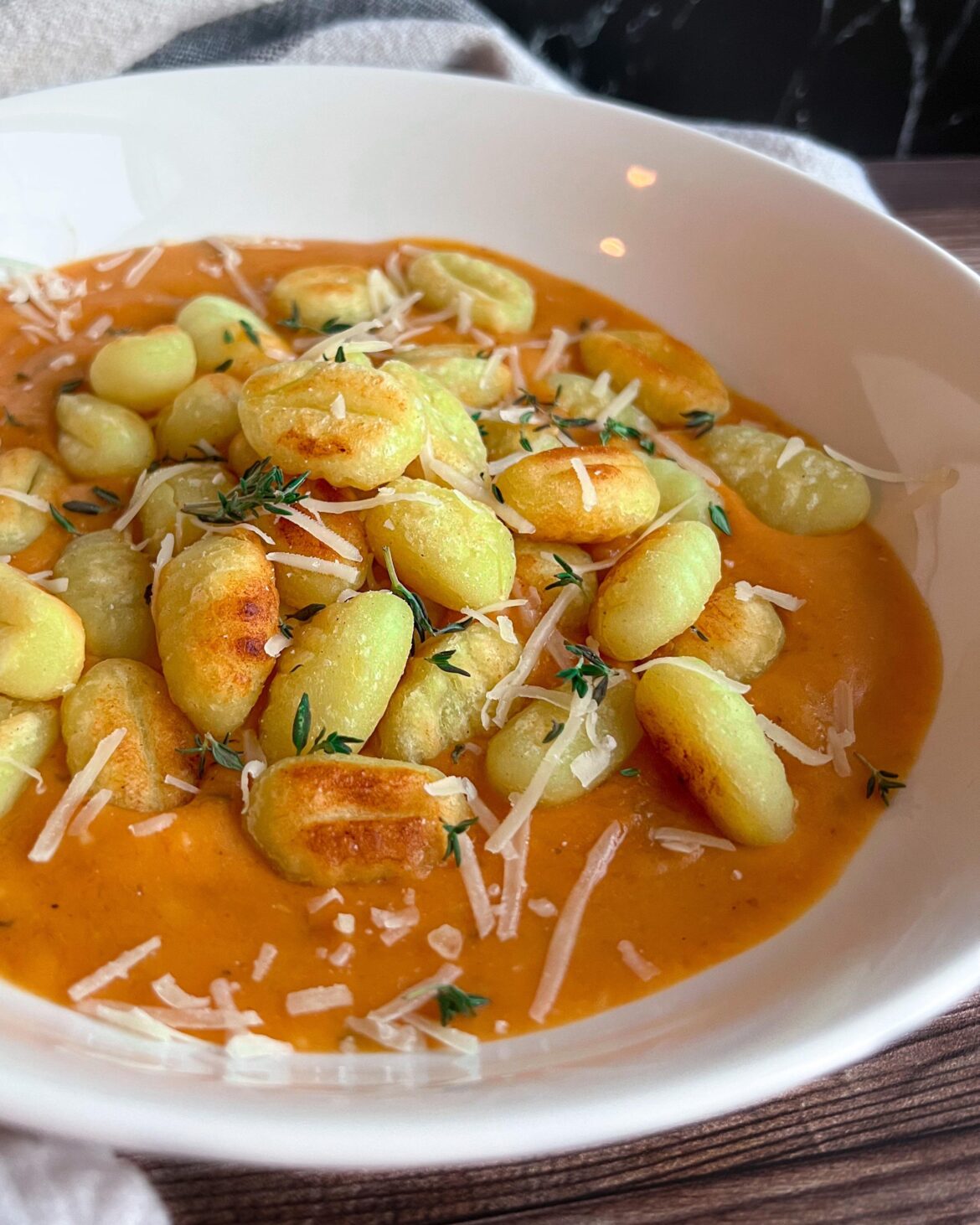 Crispy Gnocchi in Pumpkin Sauce