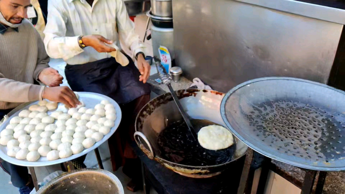 Bhatura (fried Indian bread) master!